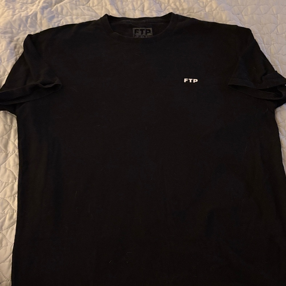 FTP Black Short Sleeve Tee with Small Chest Logo